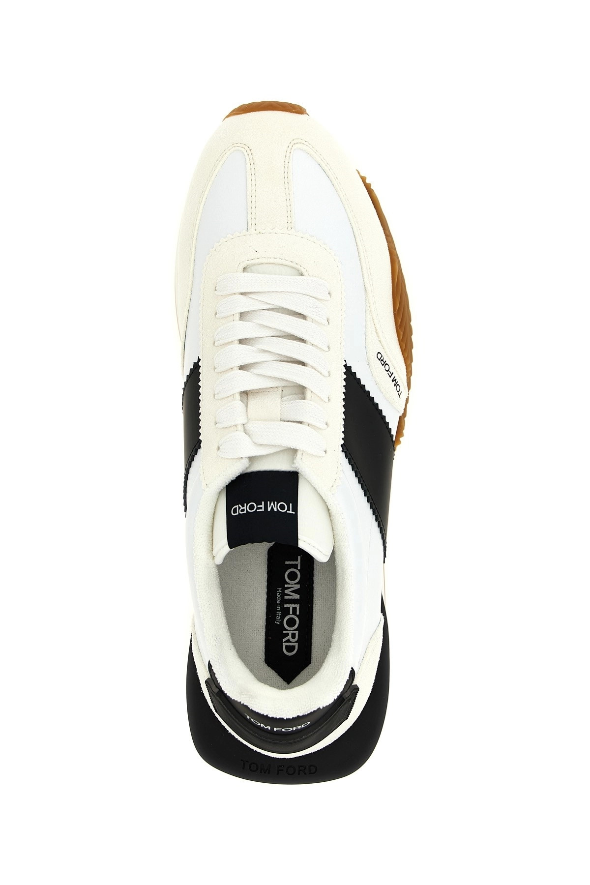 Logo leather sneakers - 4