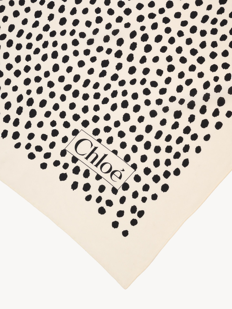 THE CHLOÉ SPOTTED SQUARE SCARF IN SILK 3