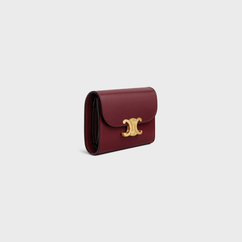CELINE Small Flap Wallet TRIOMPHE in Shiny calfskin outlook