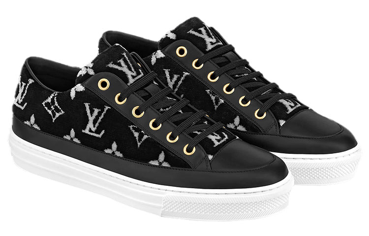 (WMNS) LOUIS VUITTON Stellar Sneakers 'Black with White Monogram' 1A964V - 3