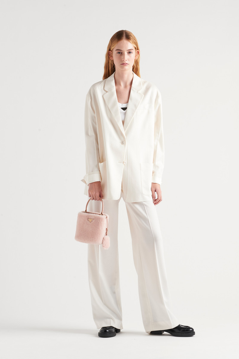 Prada Prada Panier shearling mini-bag outlook