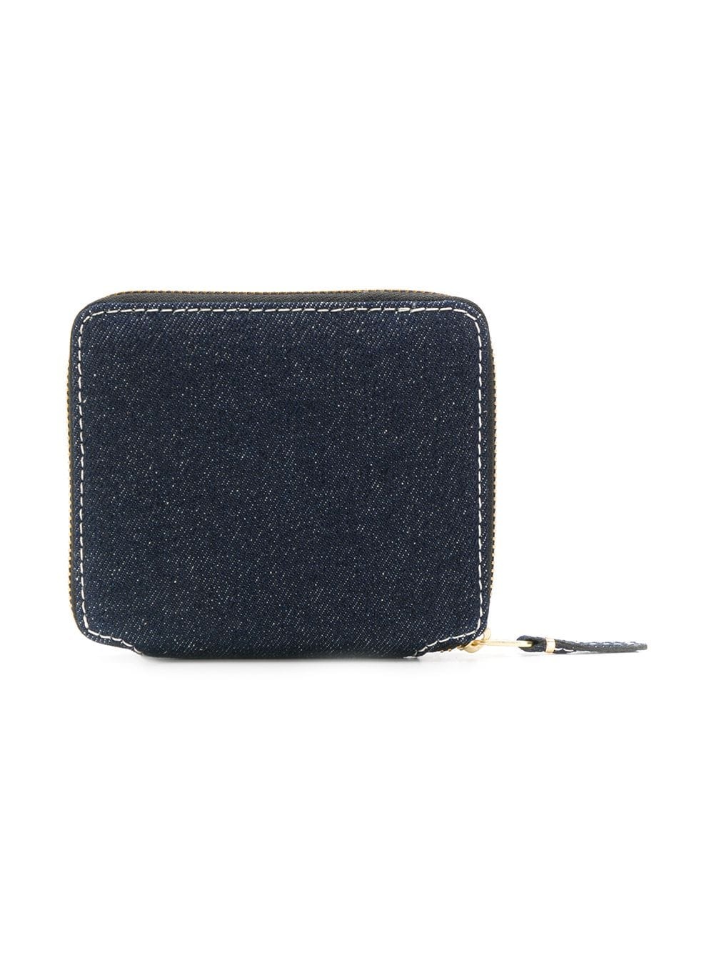 zip-around denim wallet - 2