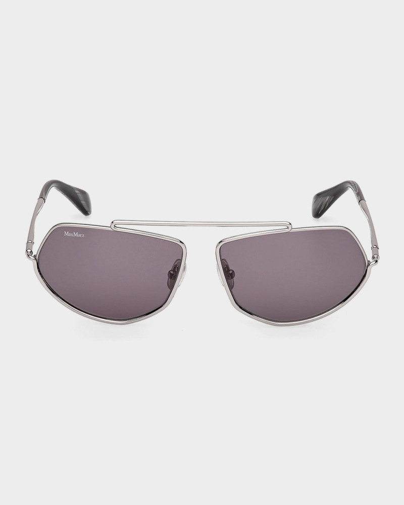 Max Mara 60mm Metal Geometric Sunglasses outlook