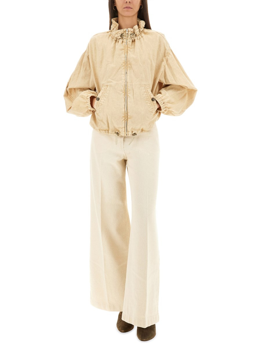 PLUME JACKET WITH DOUBLE DRAWSTRING ON COLLAR - 2