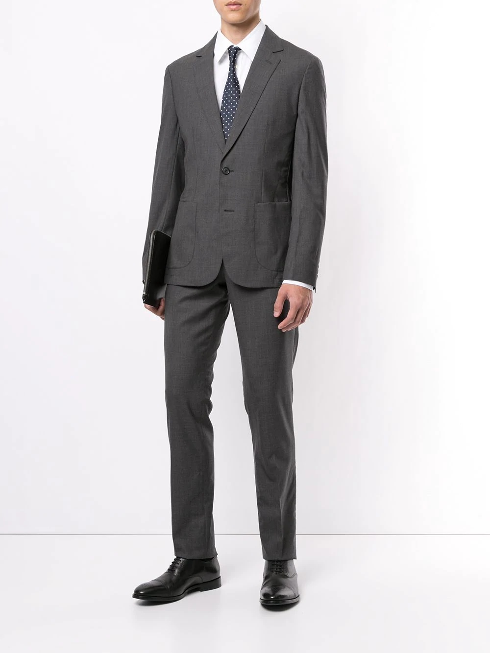 single-breasted wool suit - 2