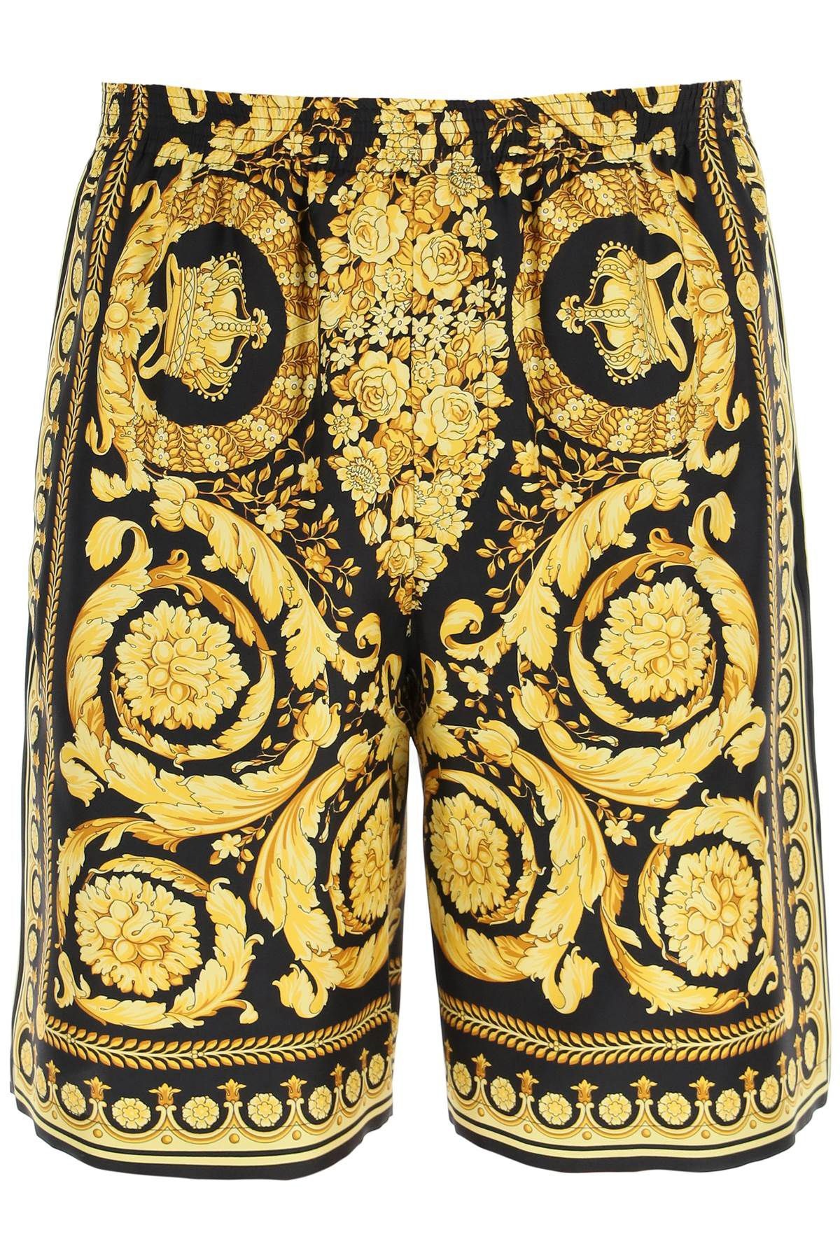 SILK SHORTS WITH HERITAGE BAROQUE PRINT - 1