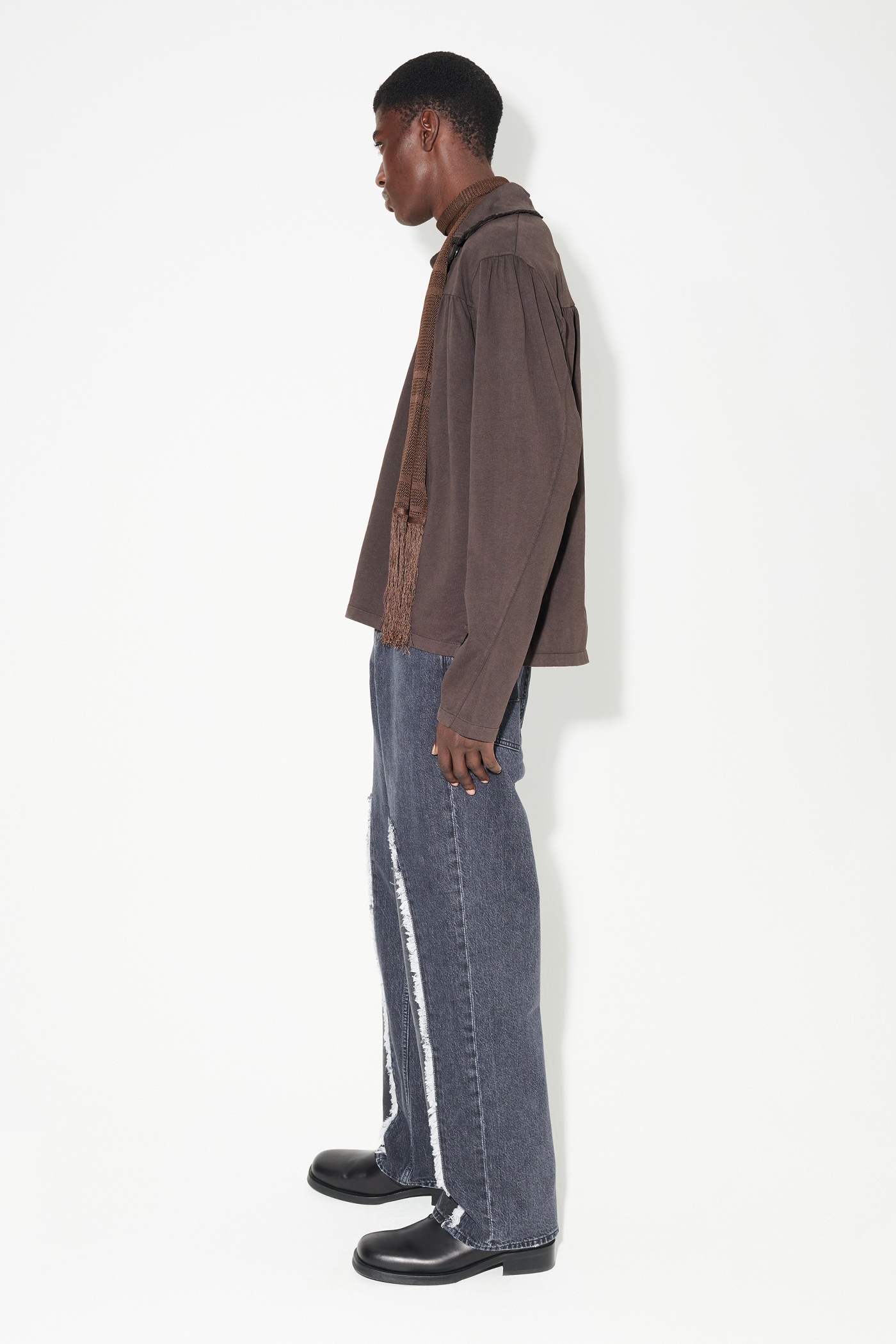 Third Cut Black Slash Denim - 4