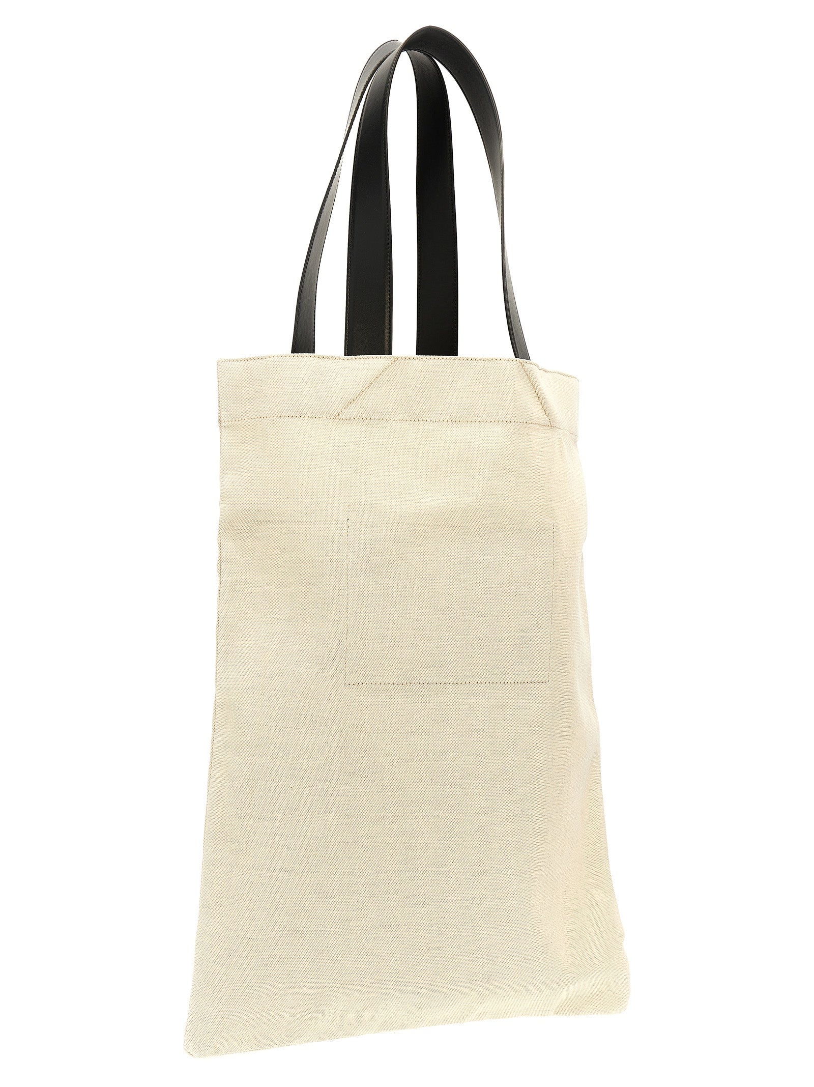 Flat Shopper Tote Bag White/Black - 2