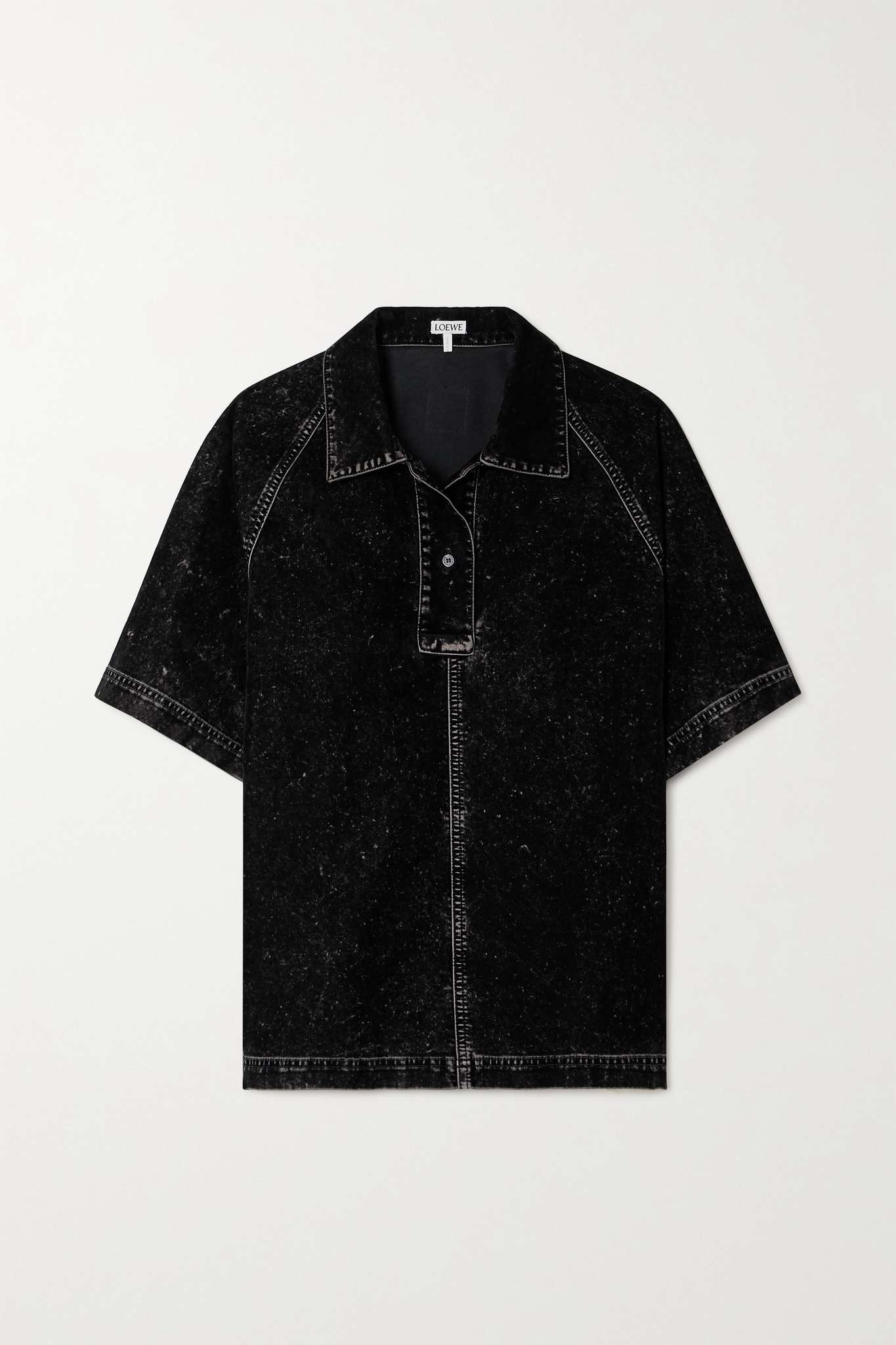 Cotton-blend polo shirt - 1
