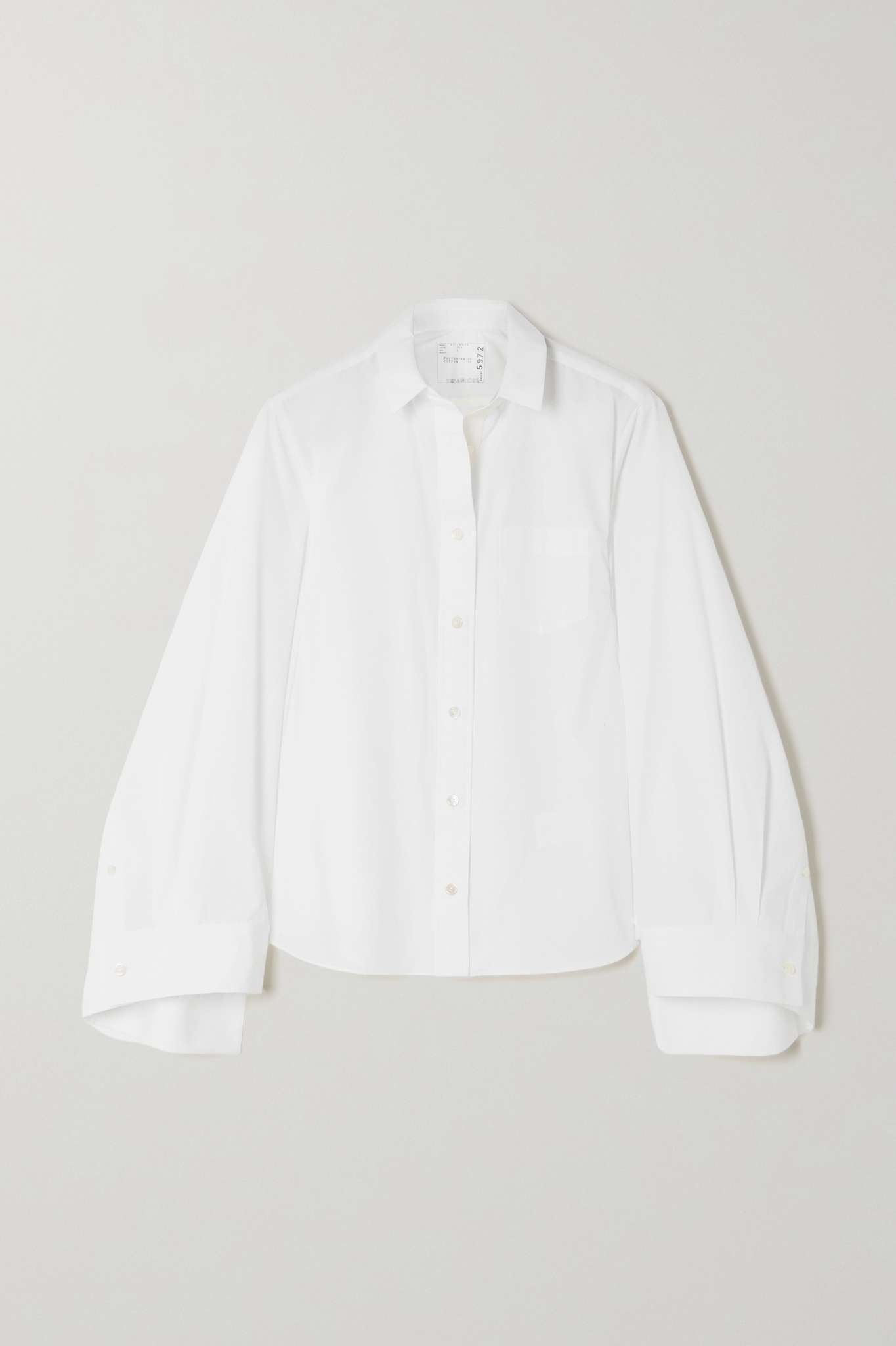 Cape-effect poplin shirt - 1