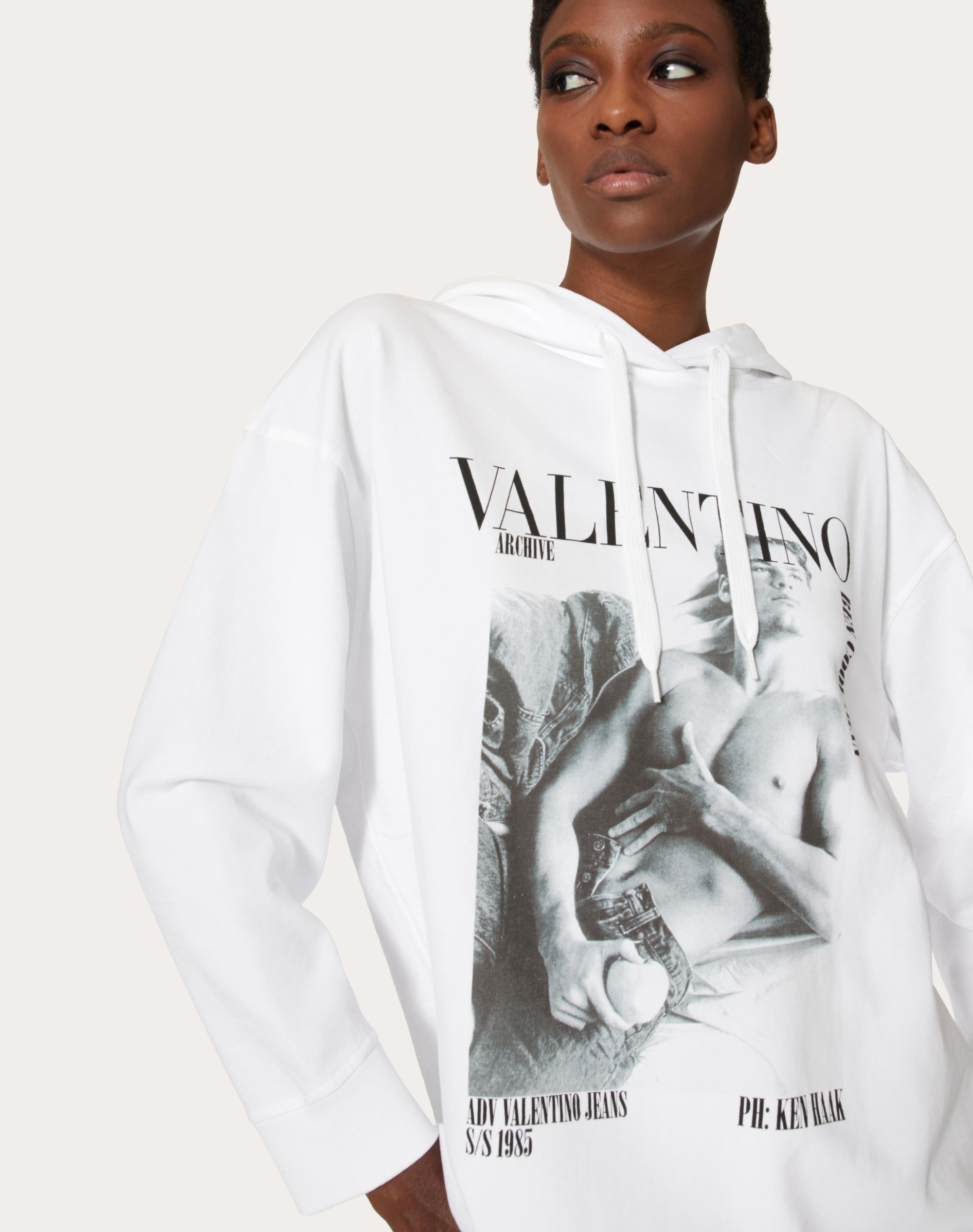 JERSEY SWEATSHIRT WITH VALENTINO ARCHIVE 1985 PRINT - 5