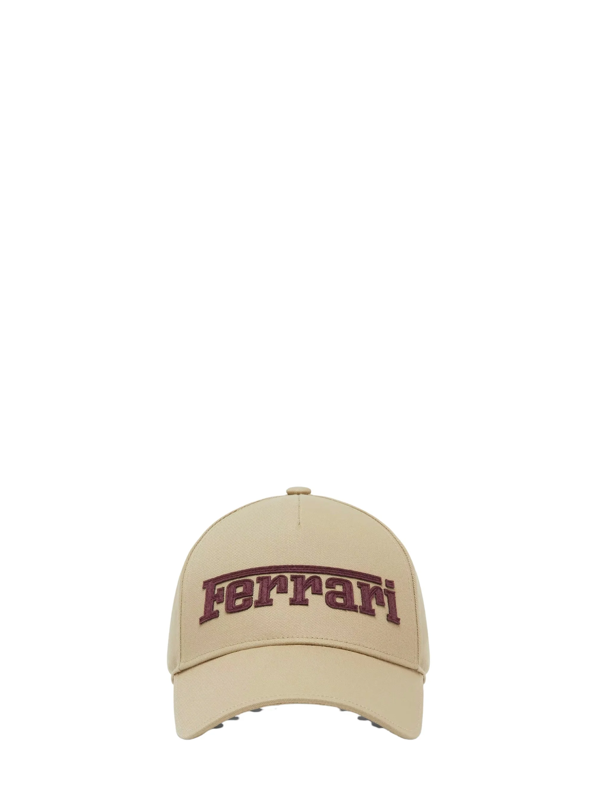 Cotton Twill Baseball Cap with Ferrari Embroidery - 1