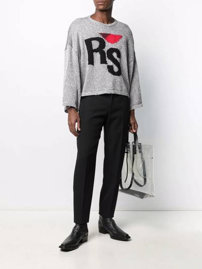 Raf Simons intarsia-logo jumper outlook