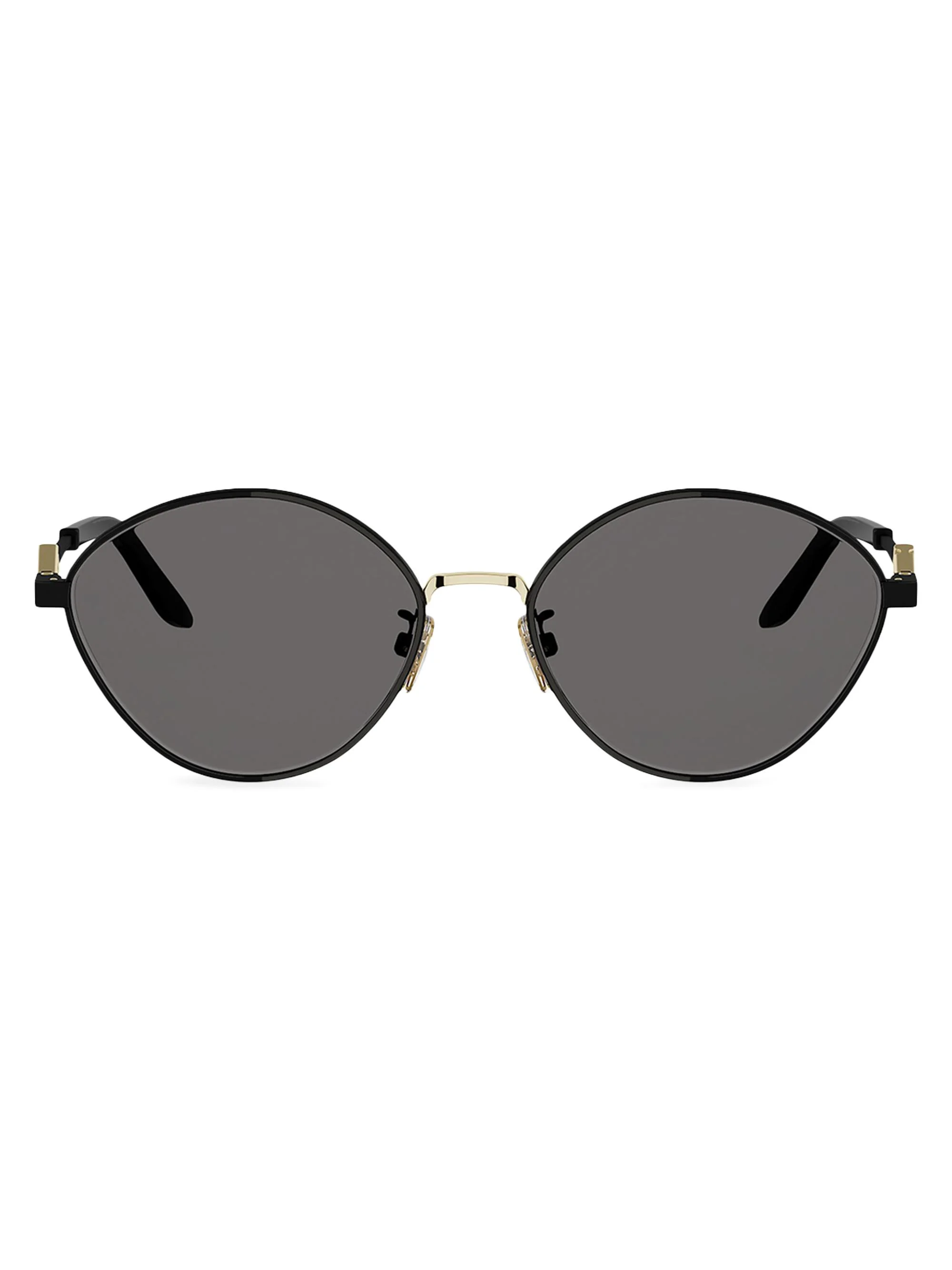 Women's FF Diamonds 55MM Round Sunglasses - Matte Black Smoke - 1