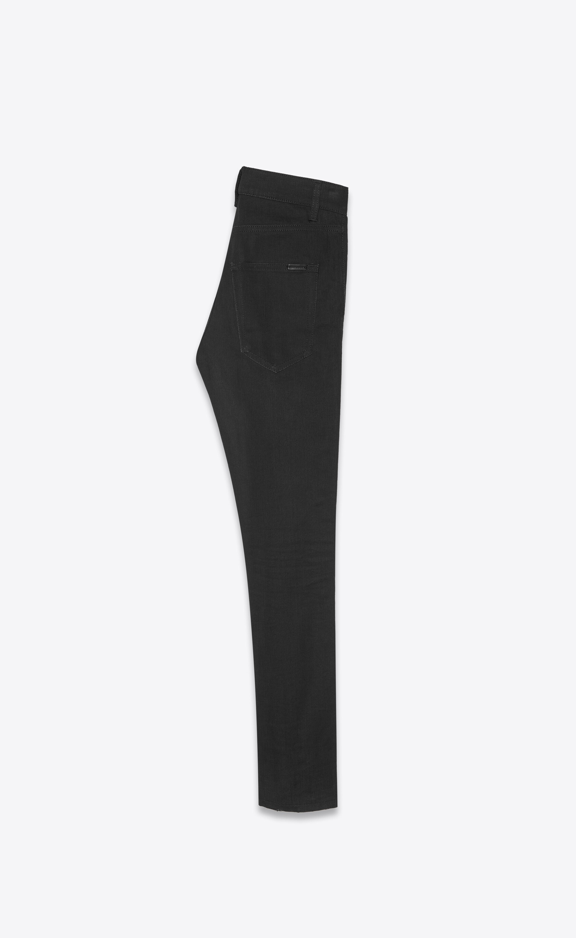 skinny-fit jeans in used black denim - 2