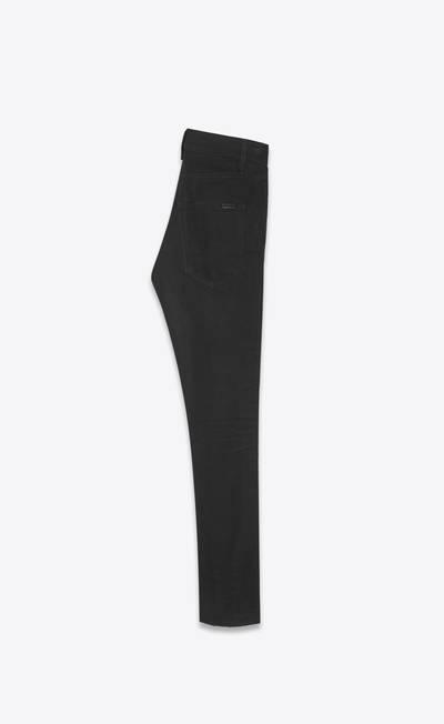 SAINT LAURENT skinny-fit jeans in used black denim outlook