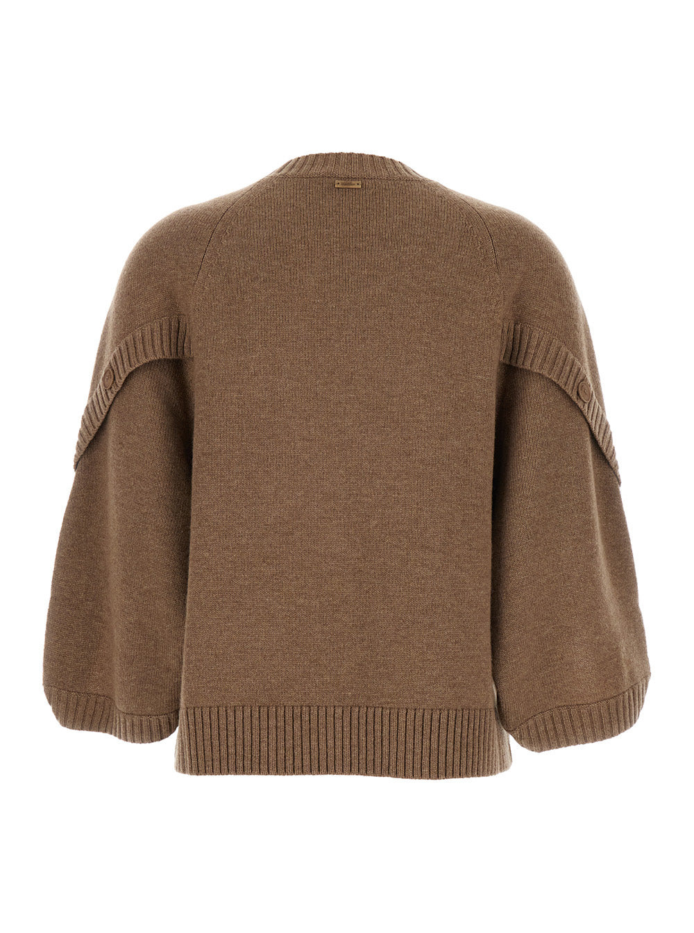 Max Mara Women 'Ampex' Brown Crewneck Sweater In Wool And Cashmere Woman - 2