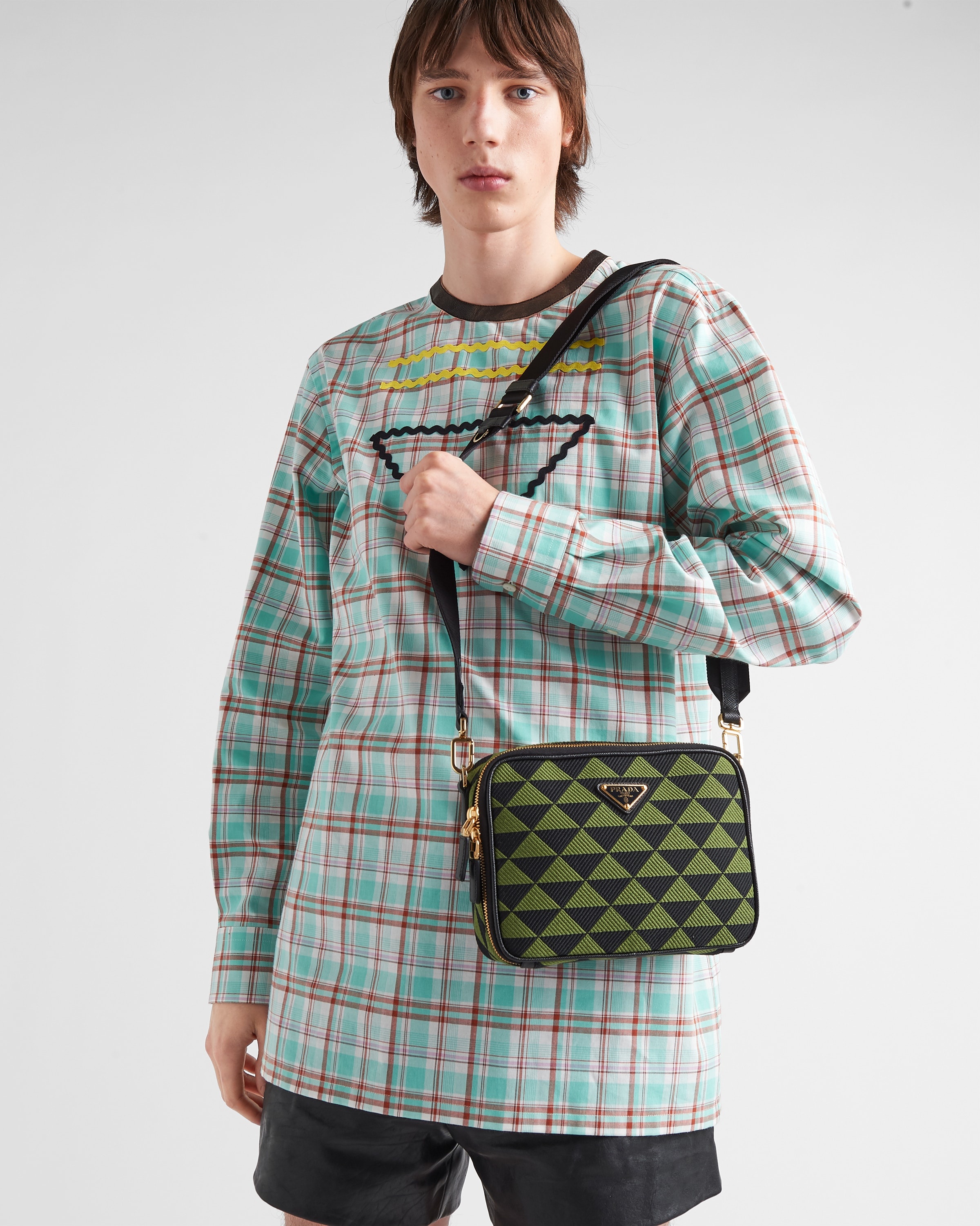 Prada Symbole embroidered fabric bag - 2