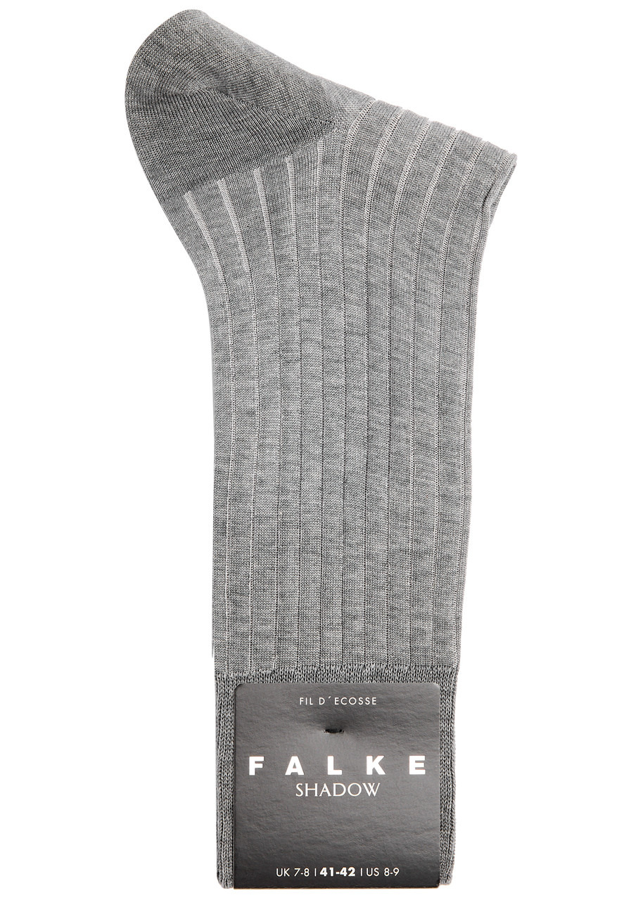 Falke Fine Shadow Ribbed Cotton-blend Socks - 3