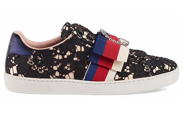 (WMNS) Gucci Ace 'Dark Flower' 498705-9MW10-1214 - 2
