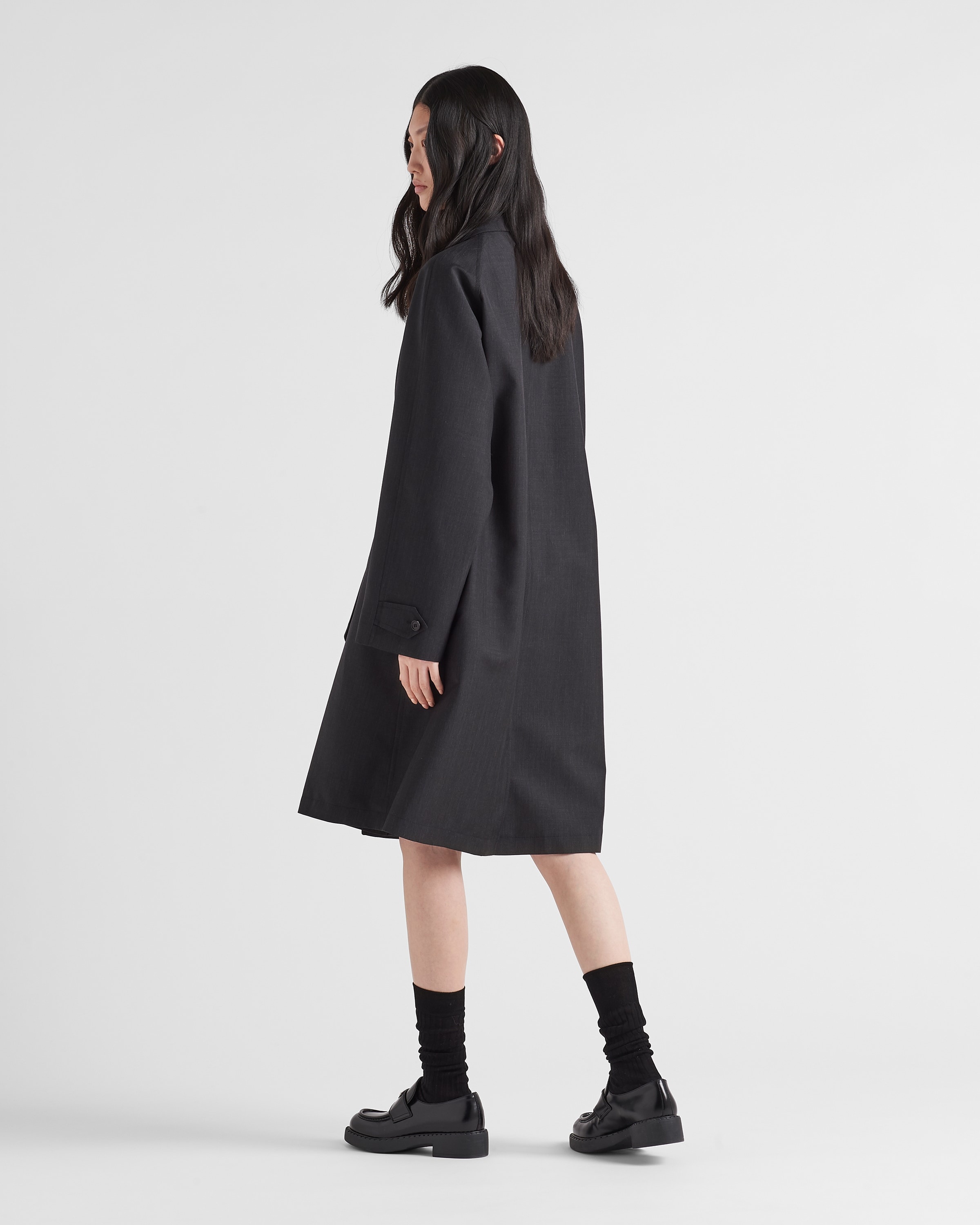 Single-breasted kid mohair coat - 5