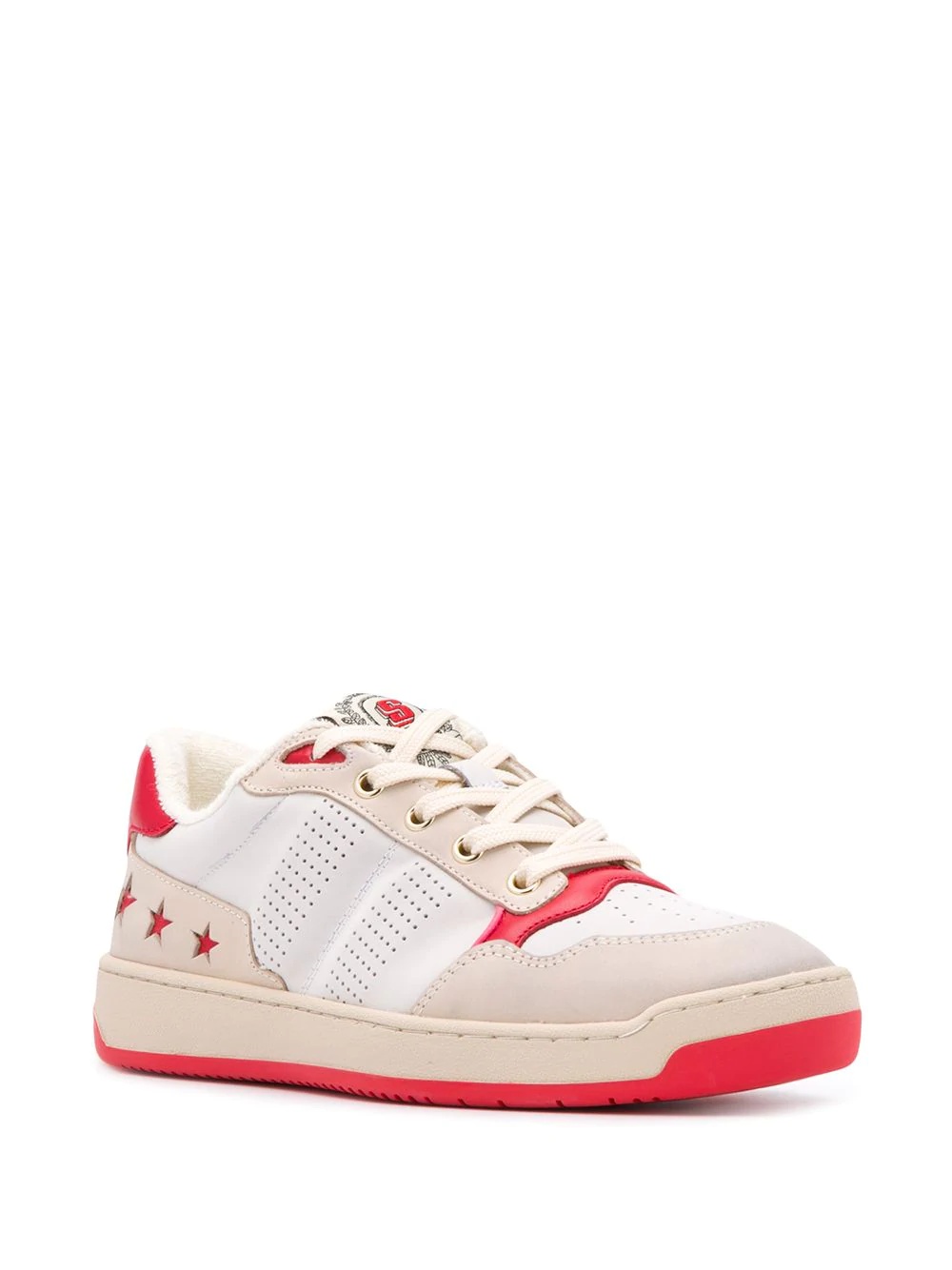 panelled low-top sneakers - 2