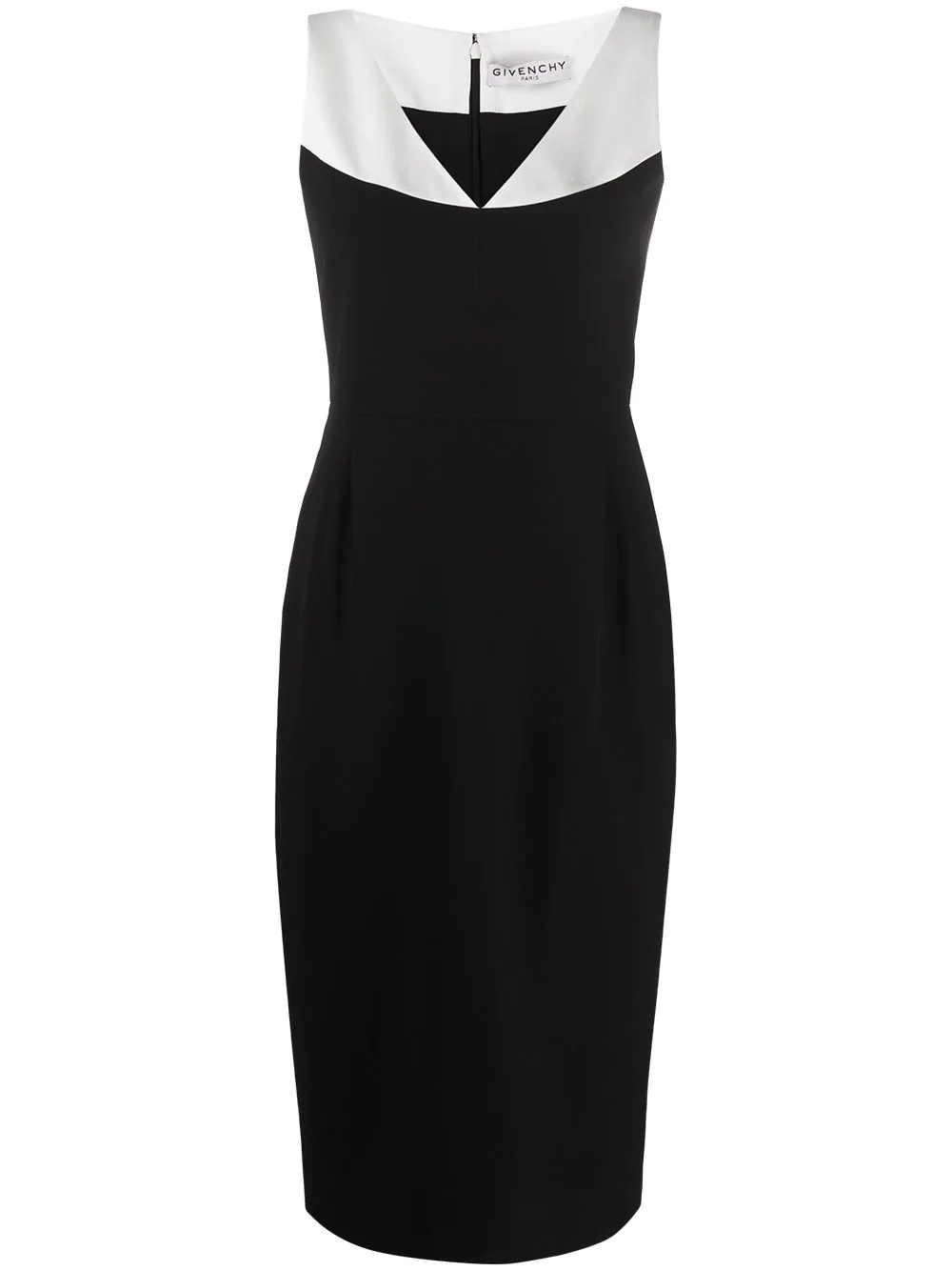 V-neck fitted dress - 1