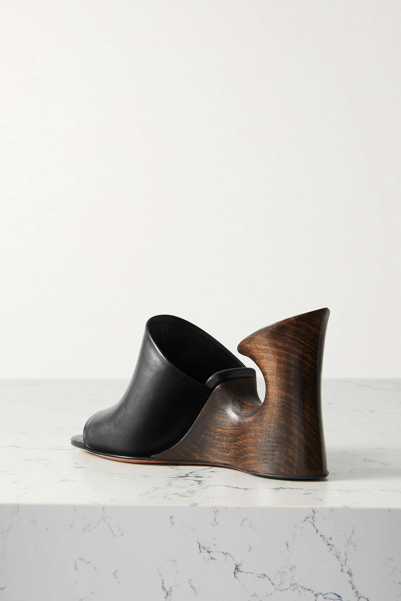 110 leather wedge mules - 3