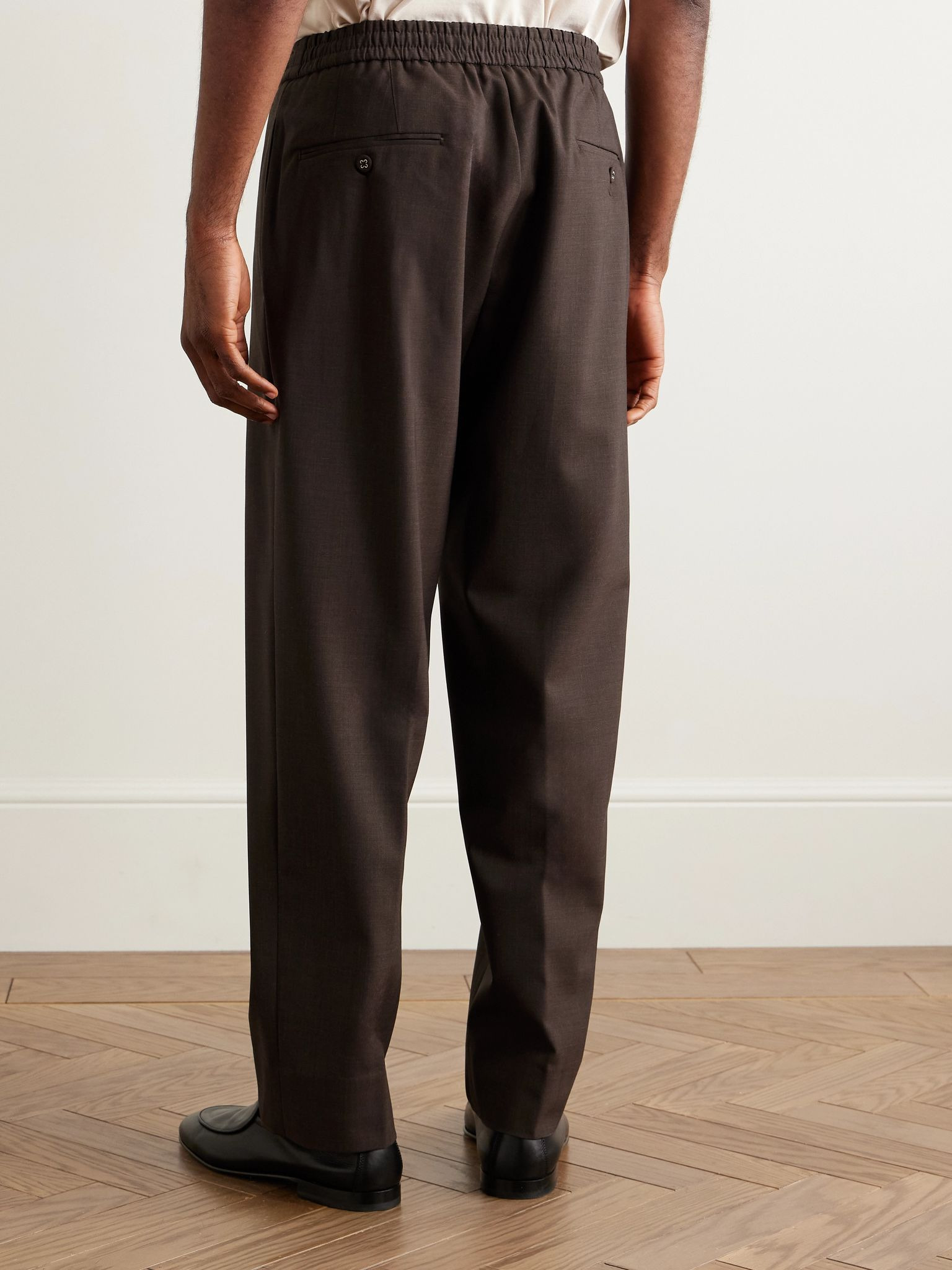 Walter Straight-Leg Virgin Wool-Blend Suit Trousers Brown - 4
