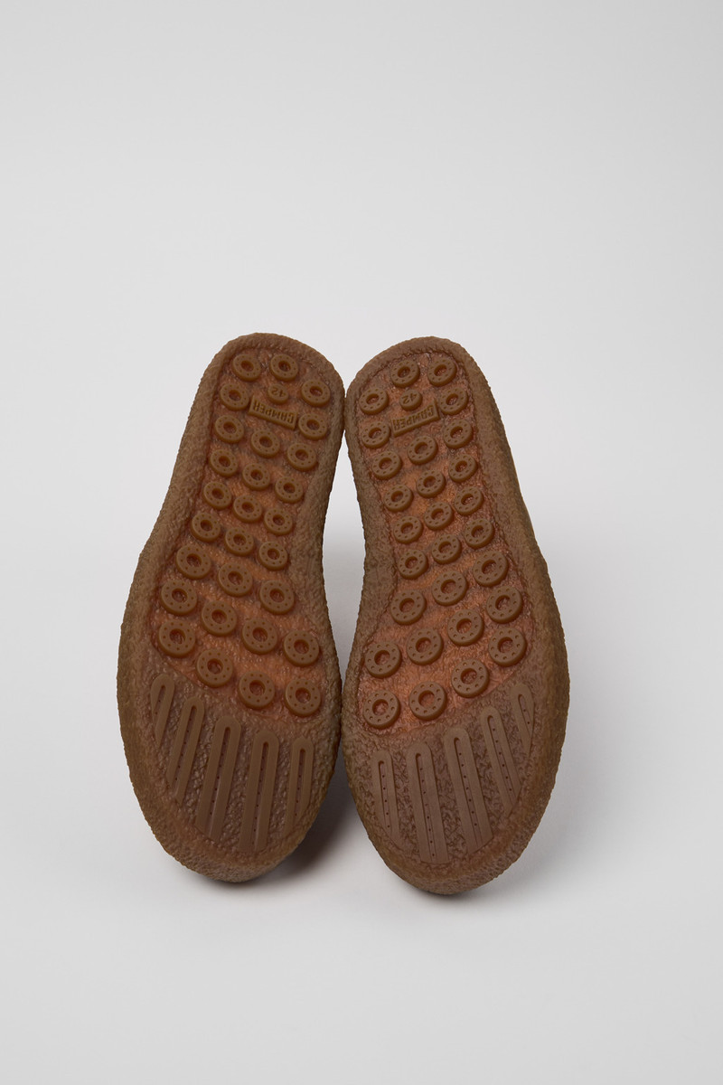 Brown Nubuck Ankle Boots for Men. 5