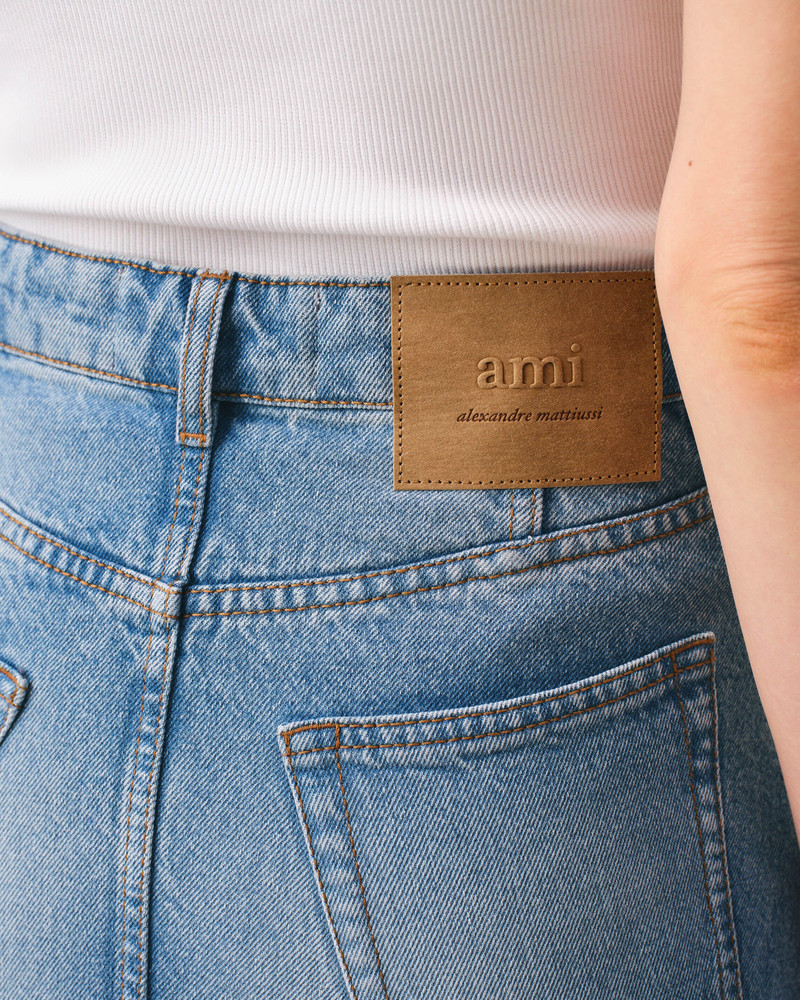 BLUE COTTON MINI SKIRT 5