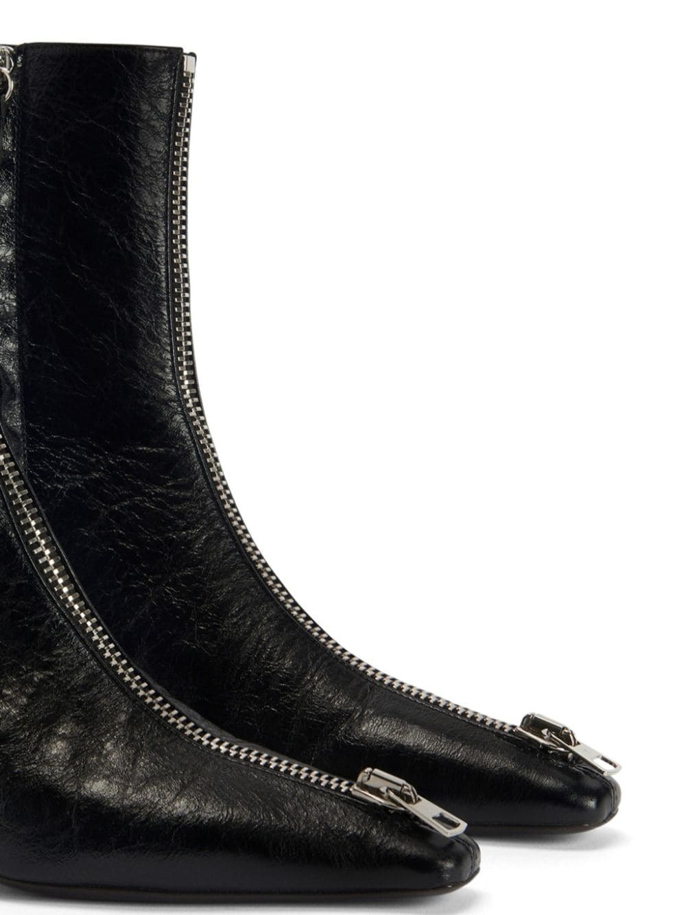 Oraine zip-detail leather ankle boots - 4