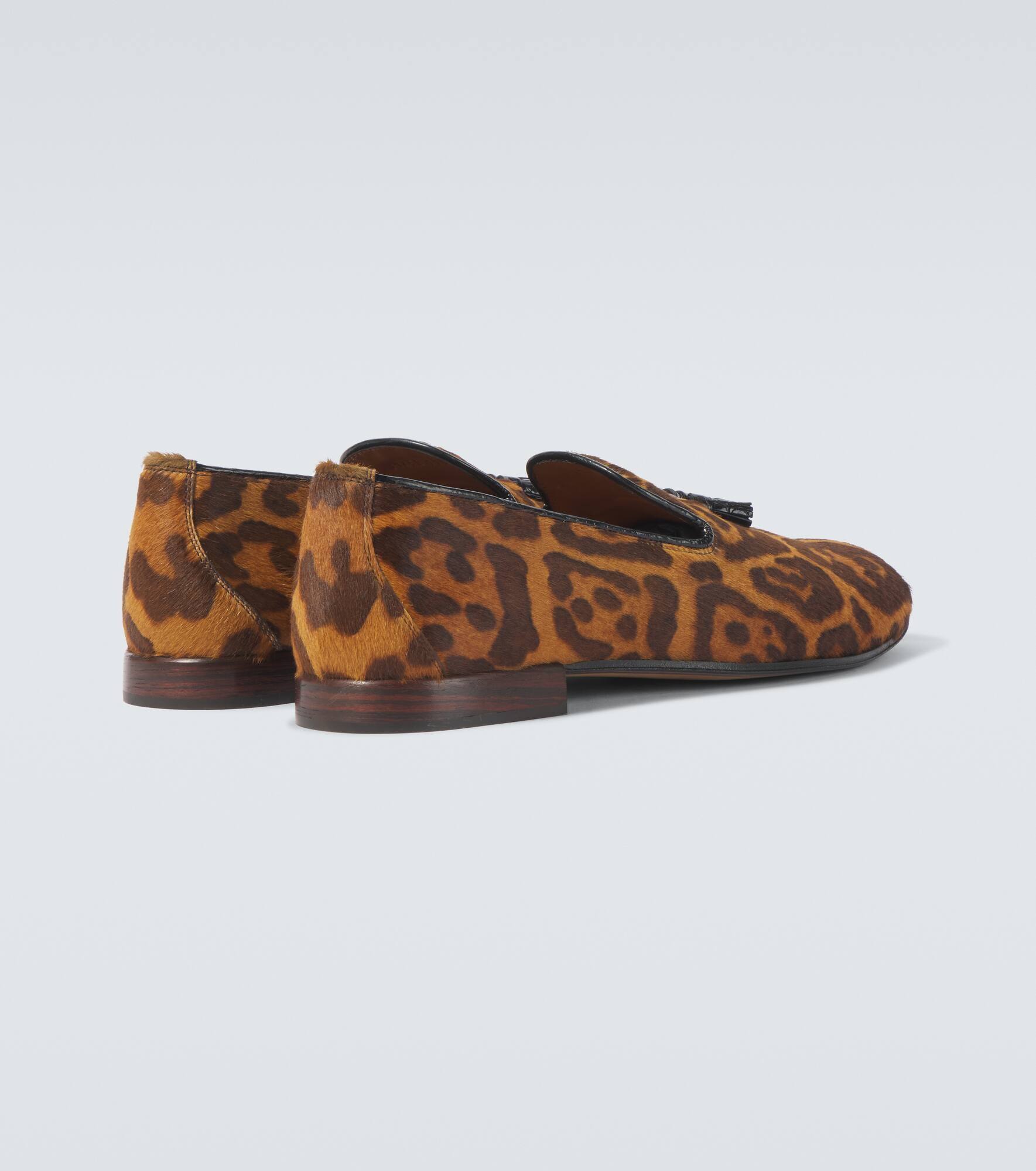 Nicolas leopard-print calf hair loafers - 6