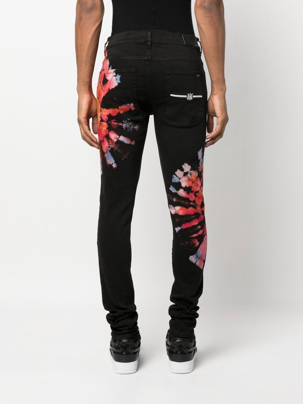 tie-dye print skinny jeans - 4