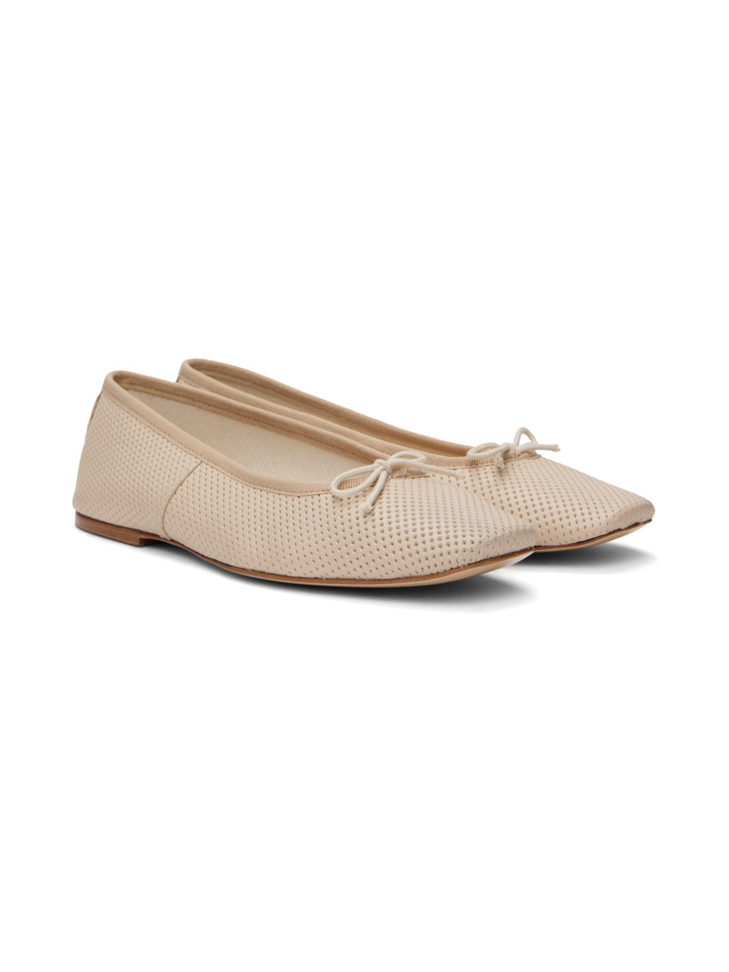 Beige Leah Ballerina Flats - 4