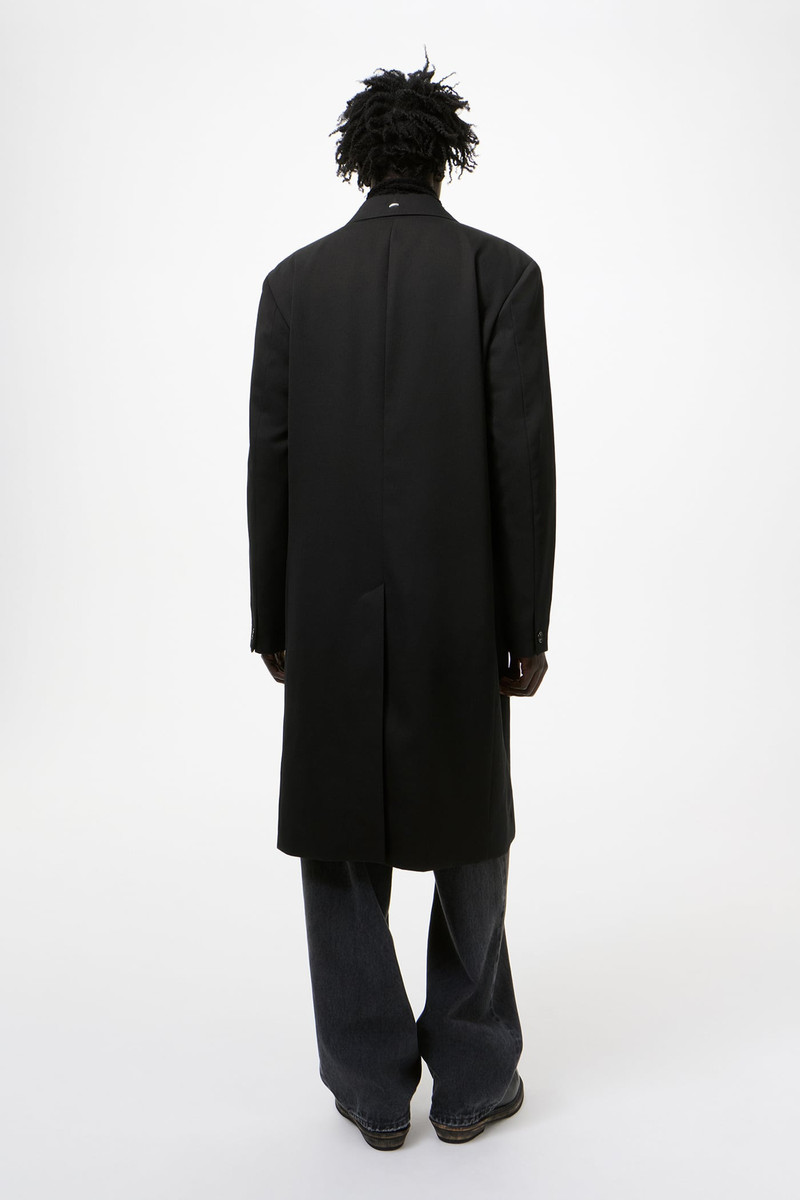 Dolphin Coat Coarse Black Gabardine 6