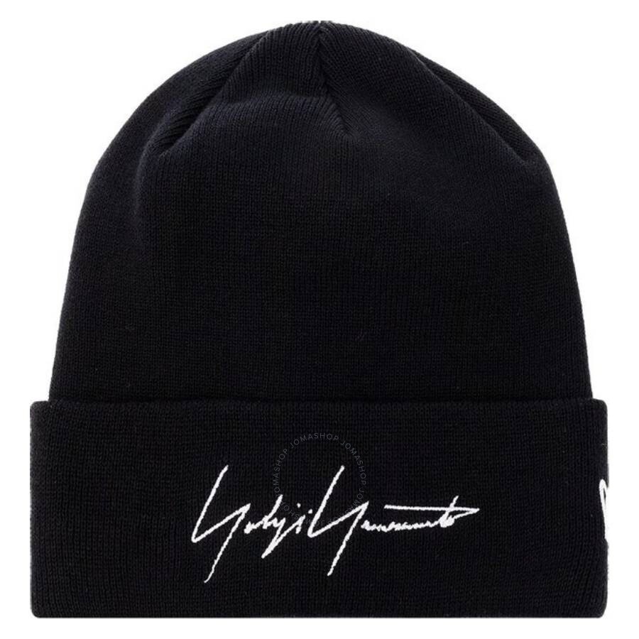 Yohji Yamamoto X New Era Black Logo Embroidered Cotton Beanie, Brand Size 3 - 1