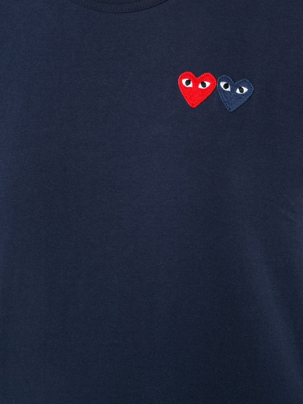 embroidered heart T-shirt - 5