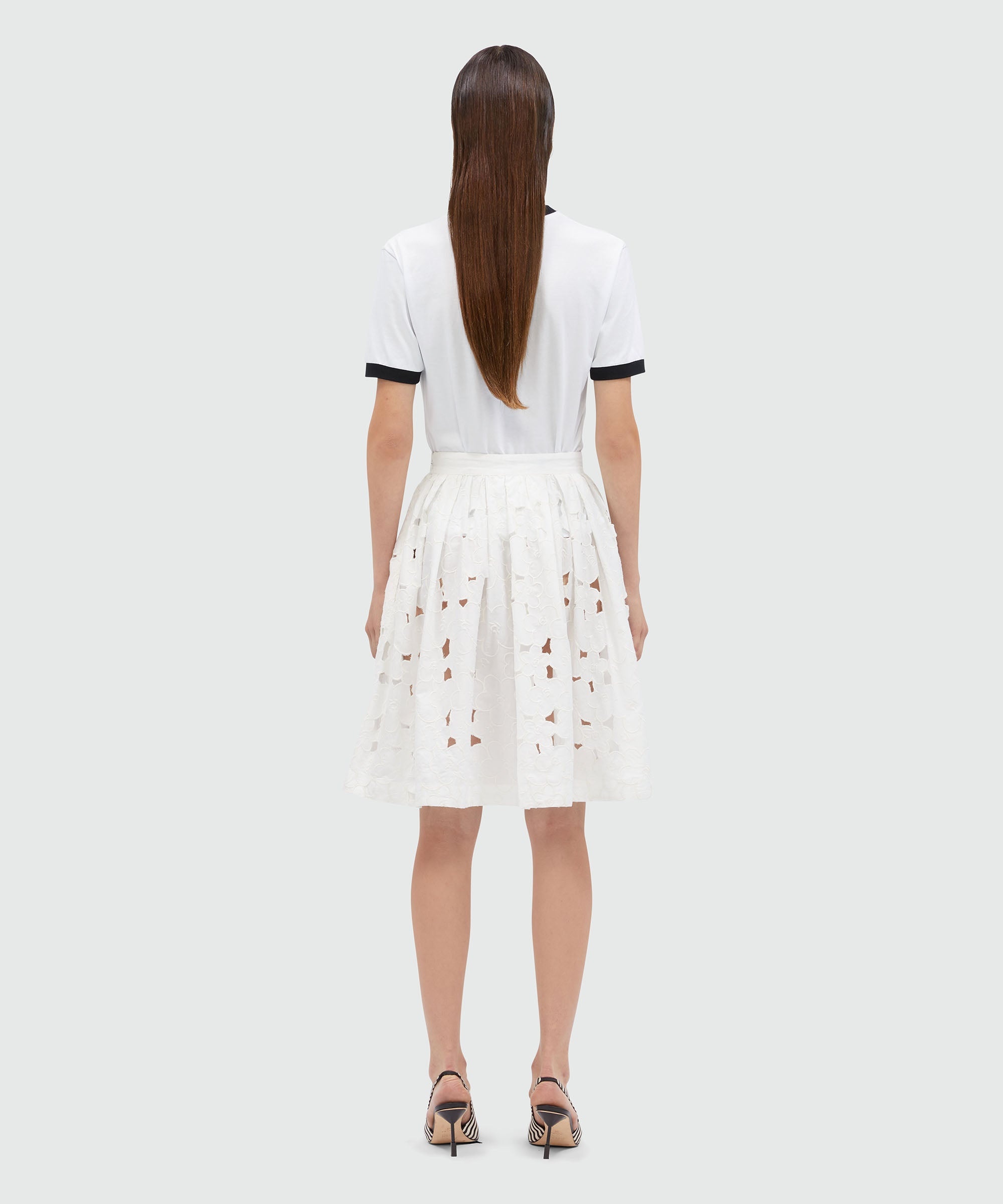 Wide skirt in Sangallo lace - 3