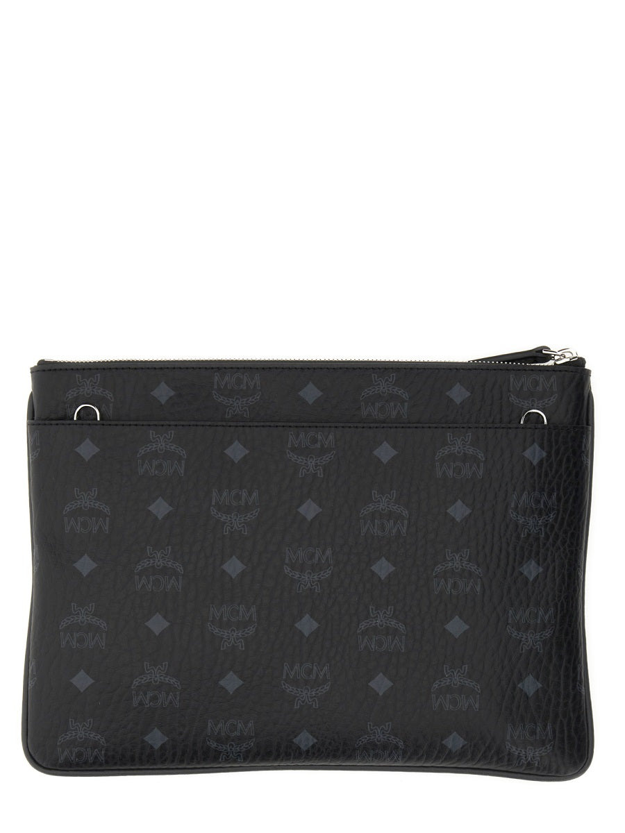 Mcm Women Clutch In Visetos Original - 2