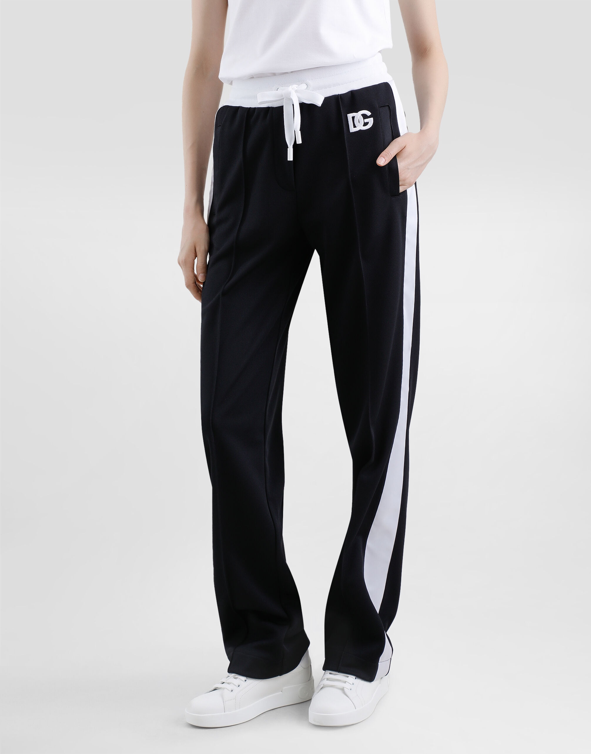 Triacetate jogging pants with DG logo embroidery - 5
