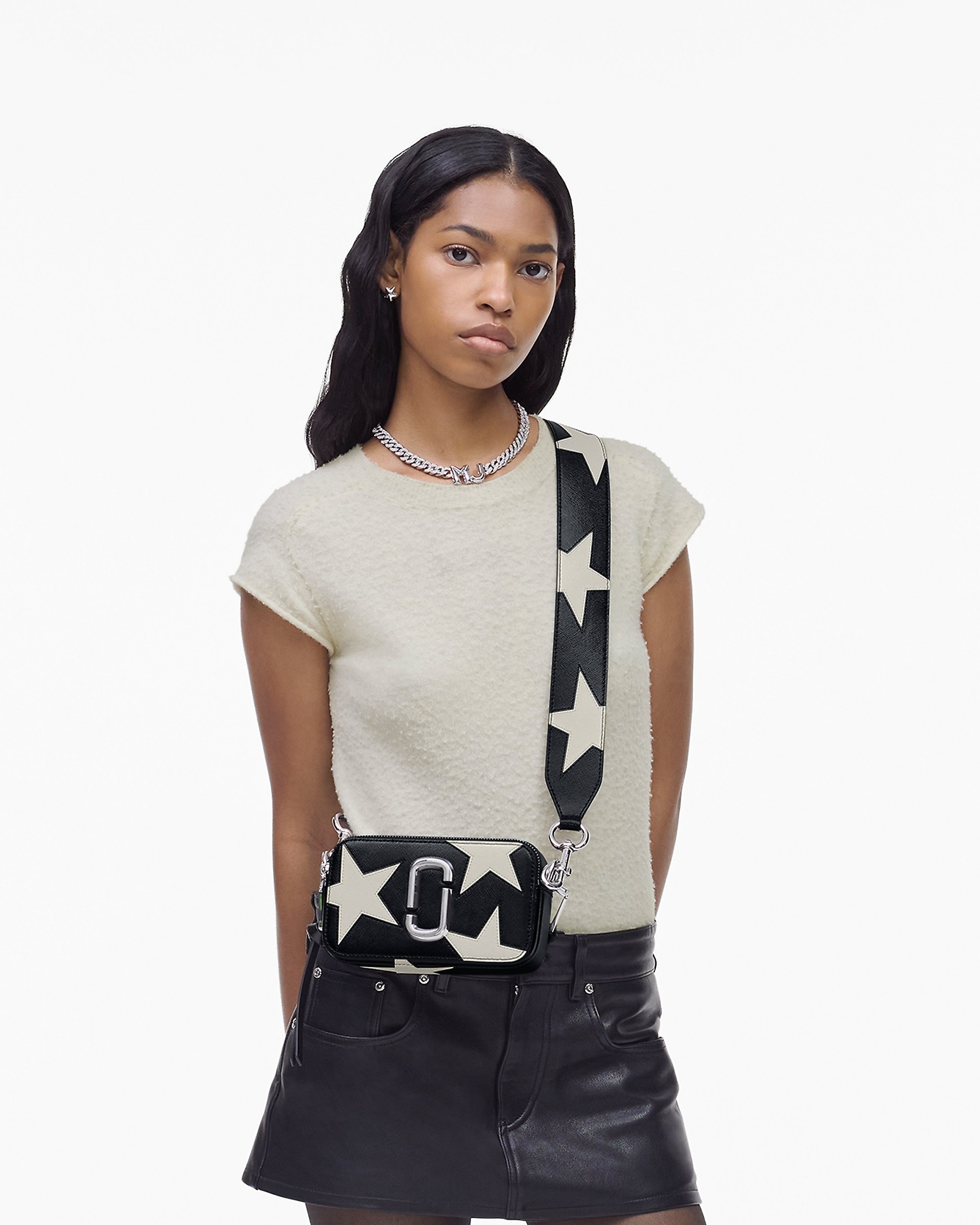 Marc Jacobs THE STAR PATCHWORK LEATHER SNAPSHOT | REVERSIBLE