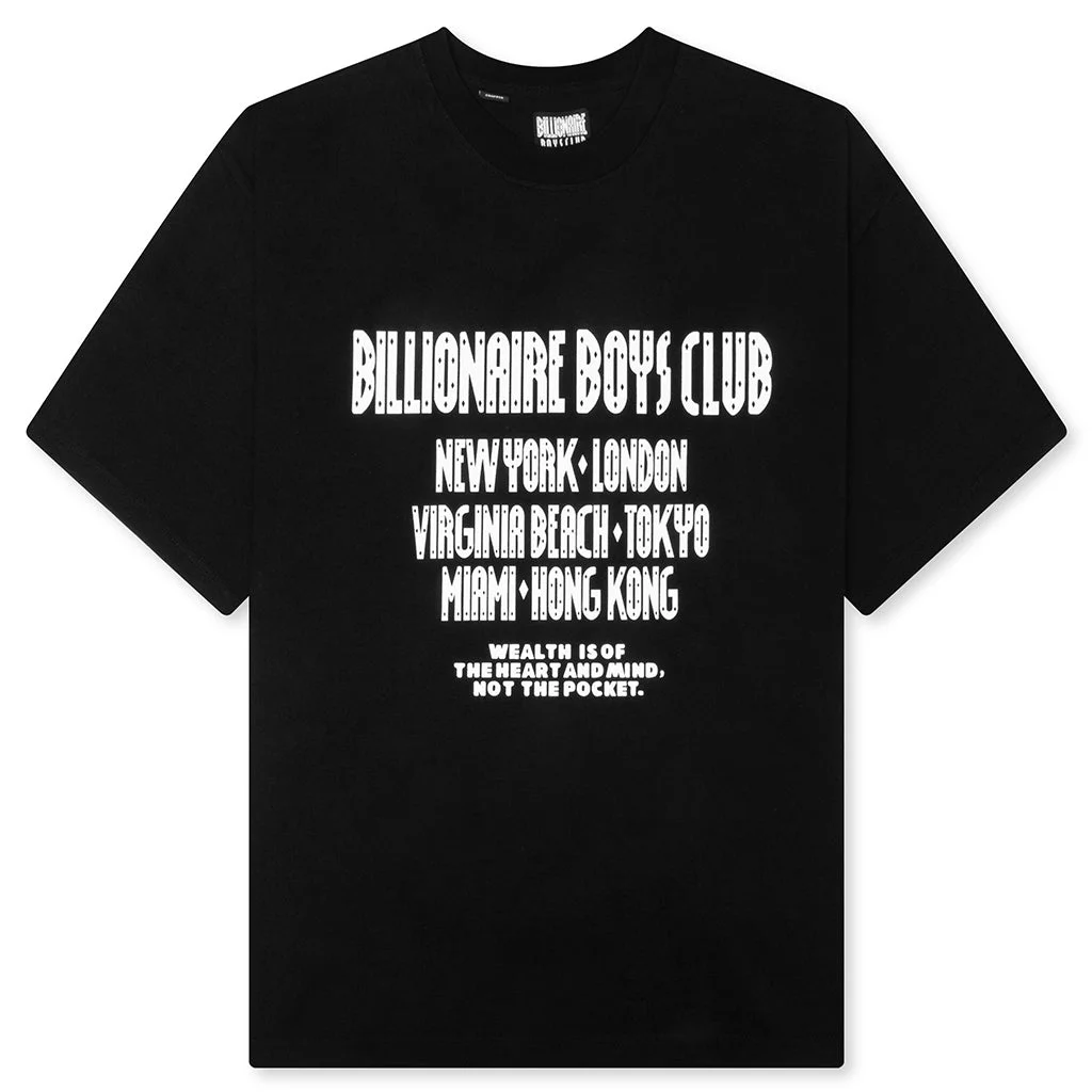 CLUB S/S TEE - BLACK - 1