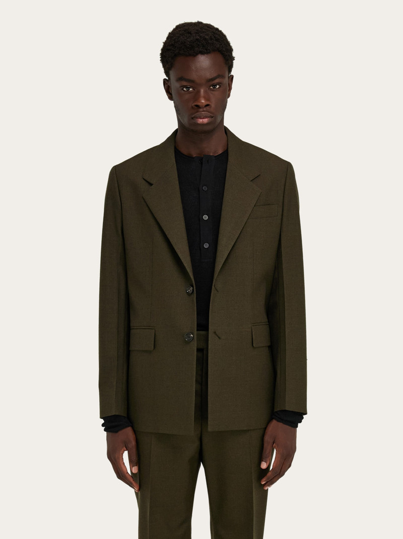 FERRAGAMO Single-breasted blazer with removable belt outlook