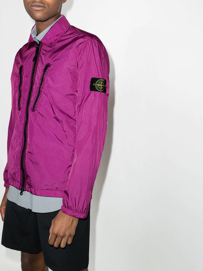 Stone Island Compass-patch zip-fastening jacket outlook