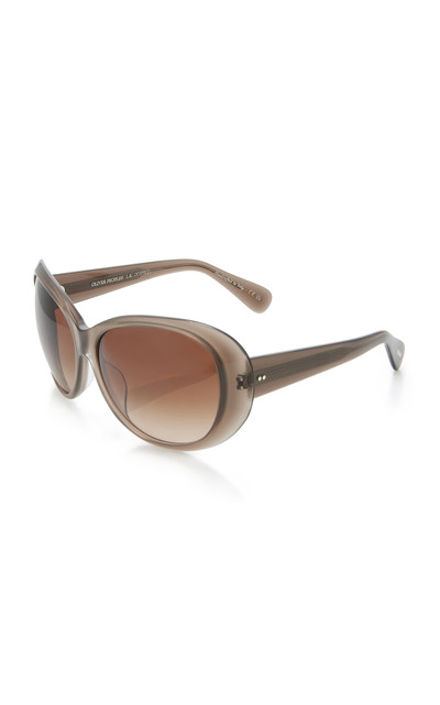 Oliver Peoples Maridan Oversized Round-Frame Acetate Sunglasses brown outlook