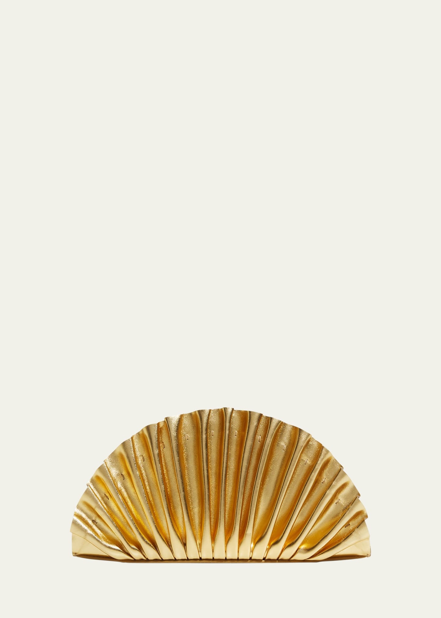 Nala Mini Pleated Metallic Clutch Bag - 1