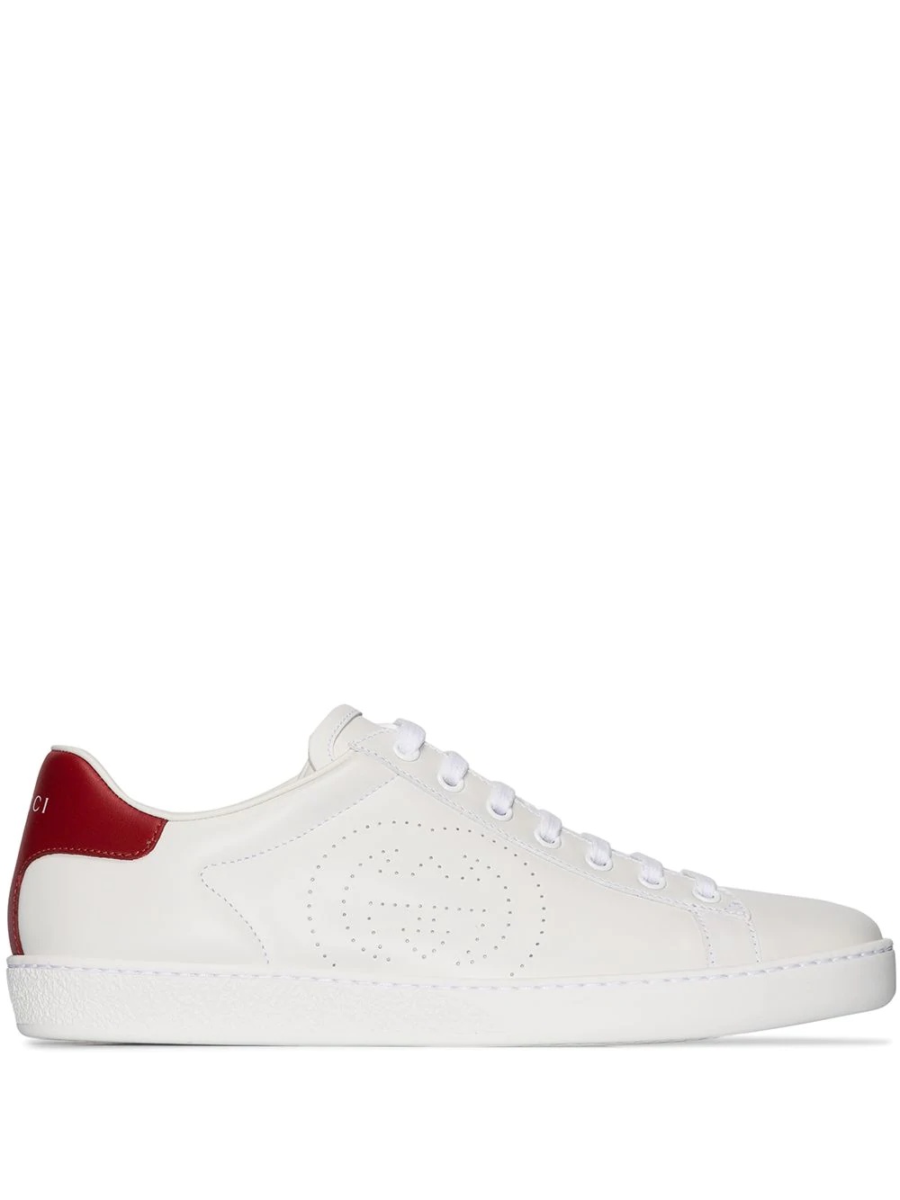 perforated logo sneakers - 1