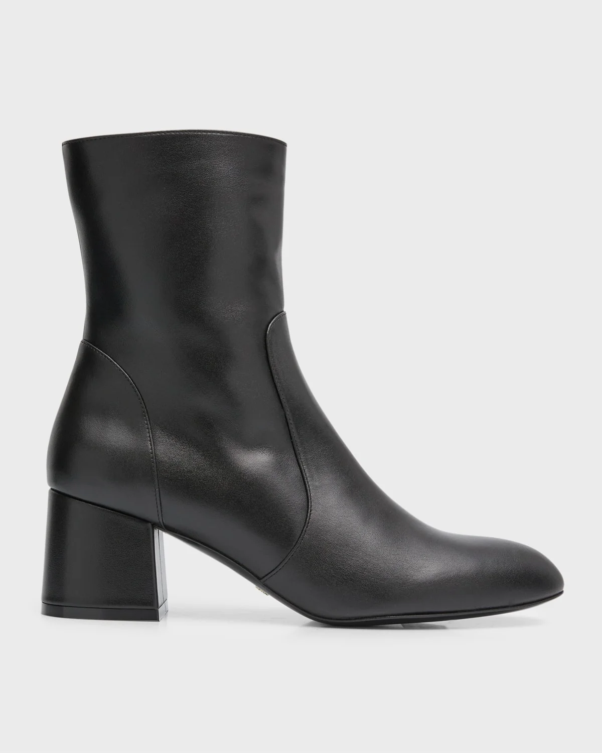 Flareblock Leather Zip Ankle Booties - 1