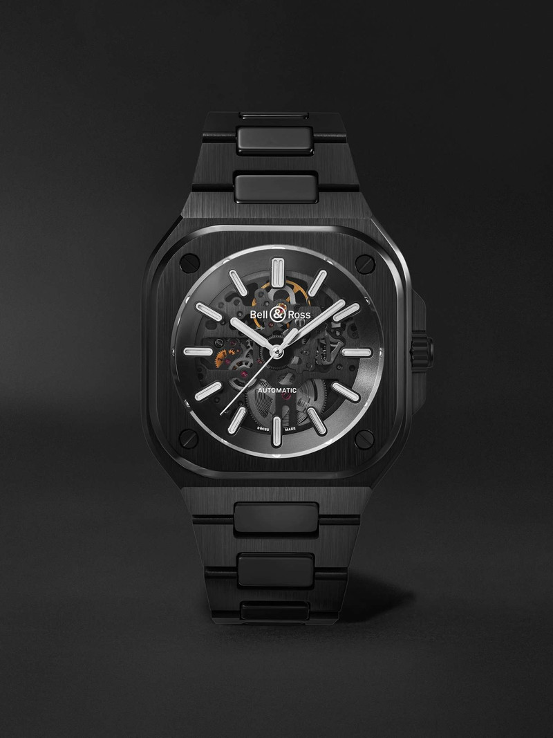 BR 05 Skeleton Automatic 41mm Black Ceramic and Steel Watch, Ref. No. BR05A-BL-SK-CE/SCE - 1